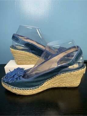 Vidorreta Blue Pom-Pom Espadrille heels(Spain)